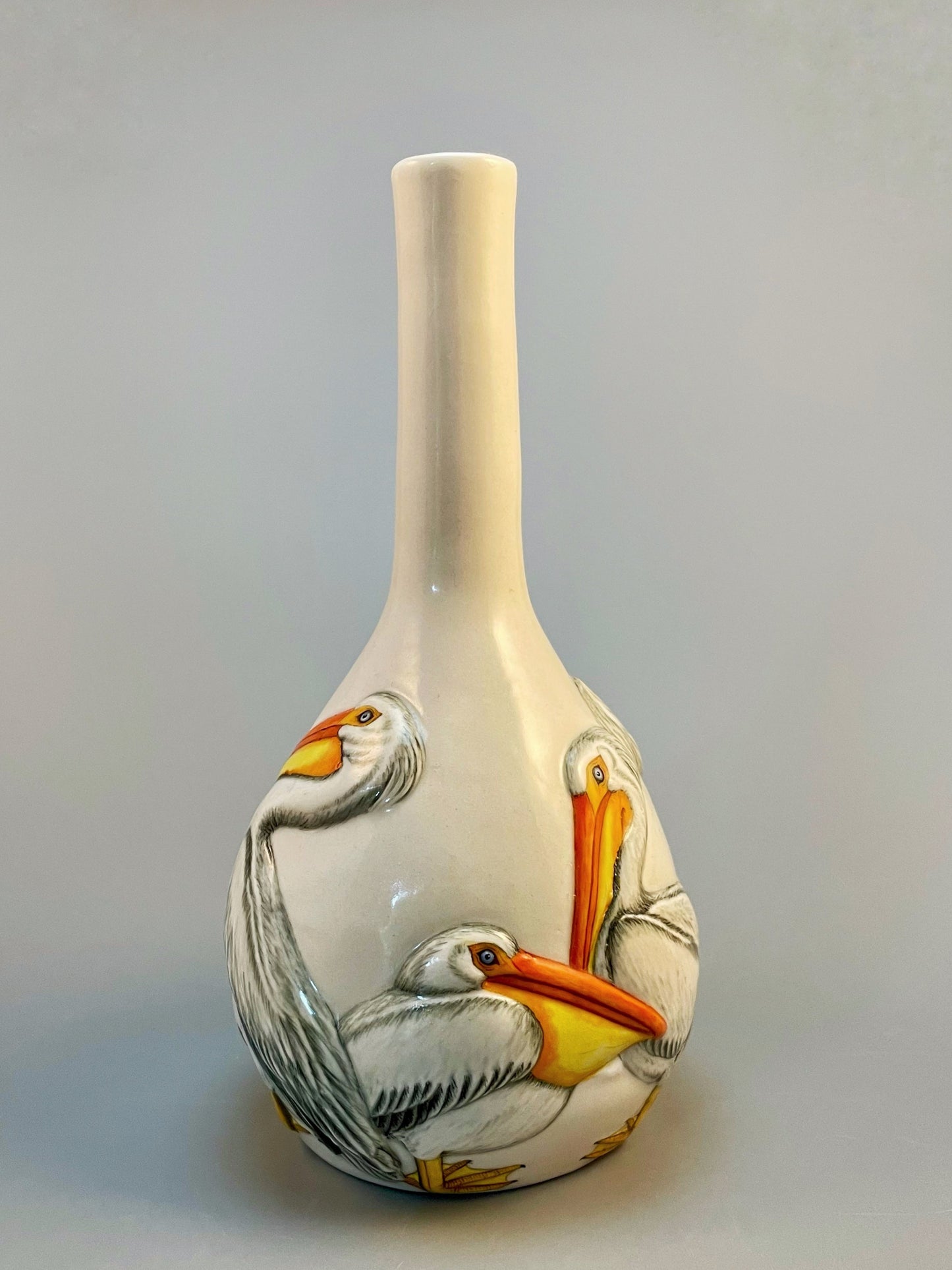 American White Pelican Small Vase