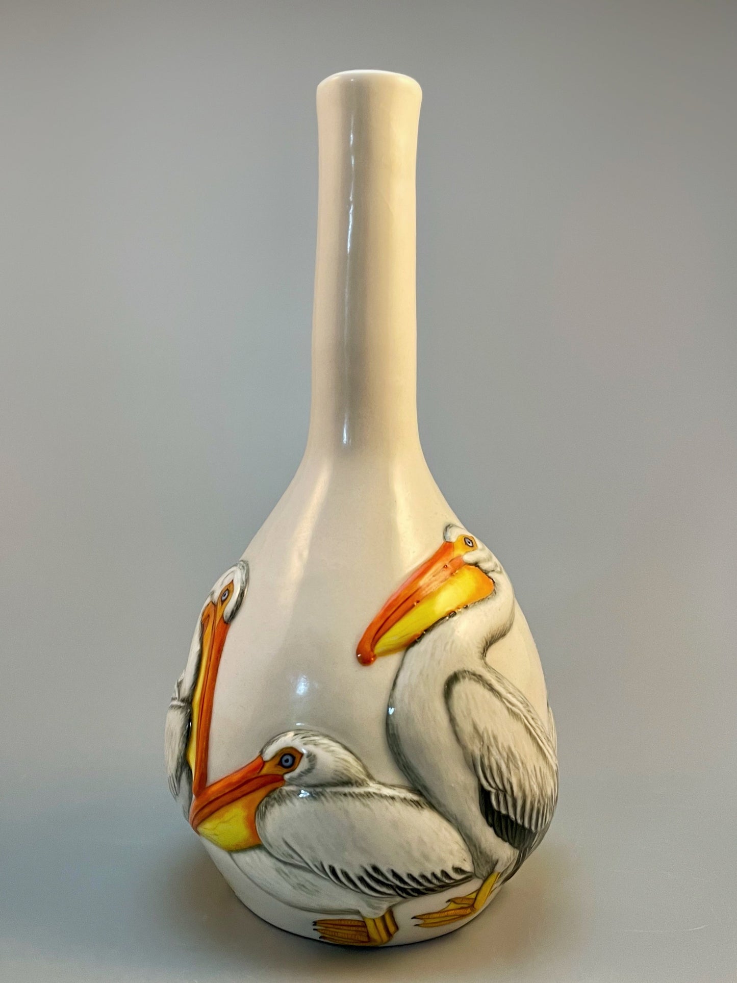 American White Pelican Small Vase