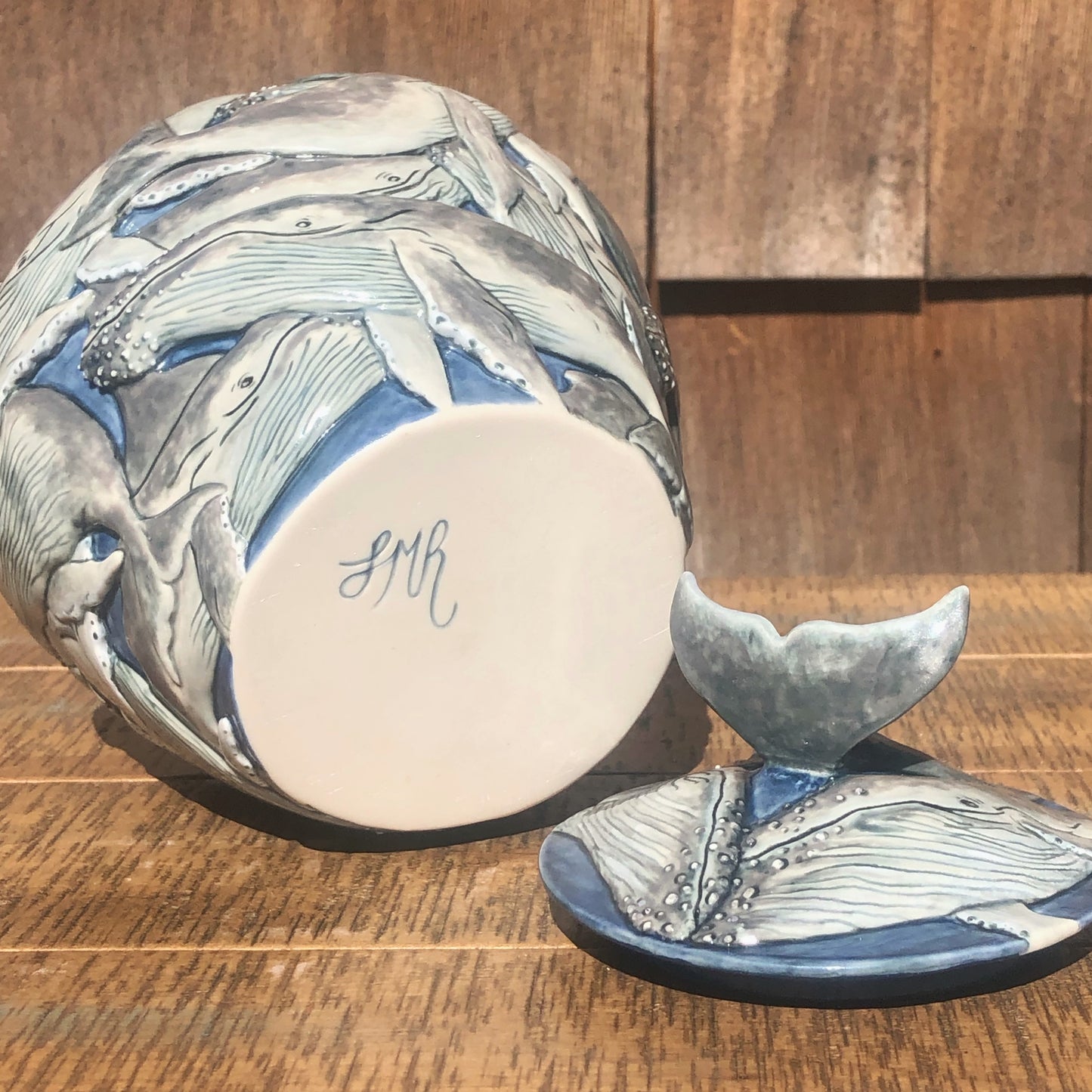 Humpback Whale Covered Jar