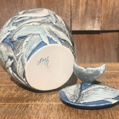 Humpback Whale Covered Jar