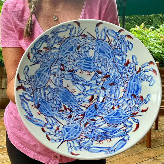 Blue Crab Large Bowl