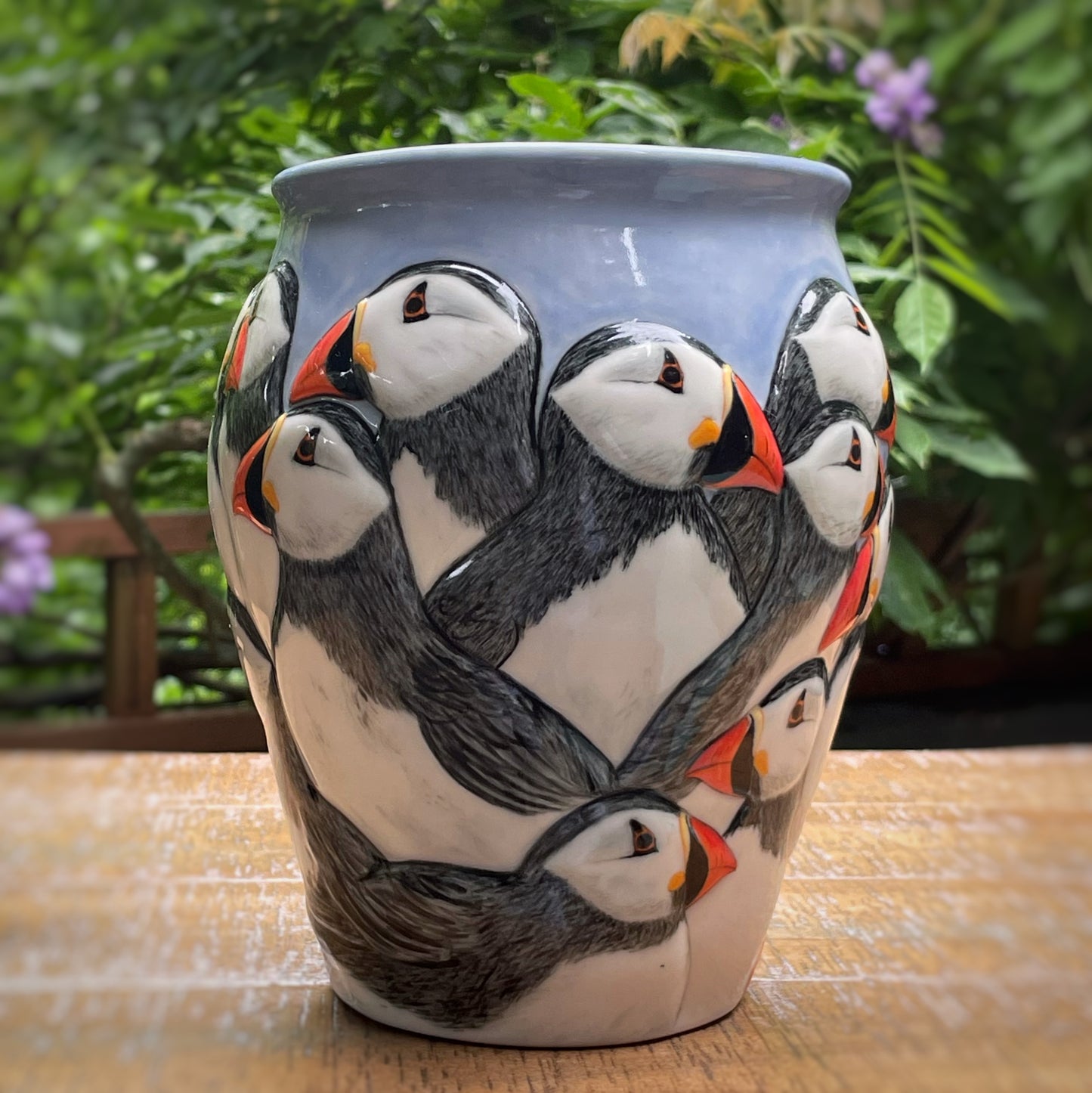 Puffins Vase