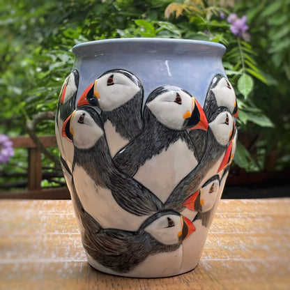 Puffins Vase