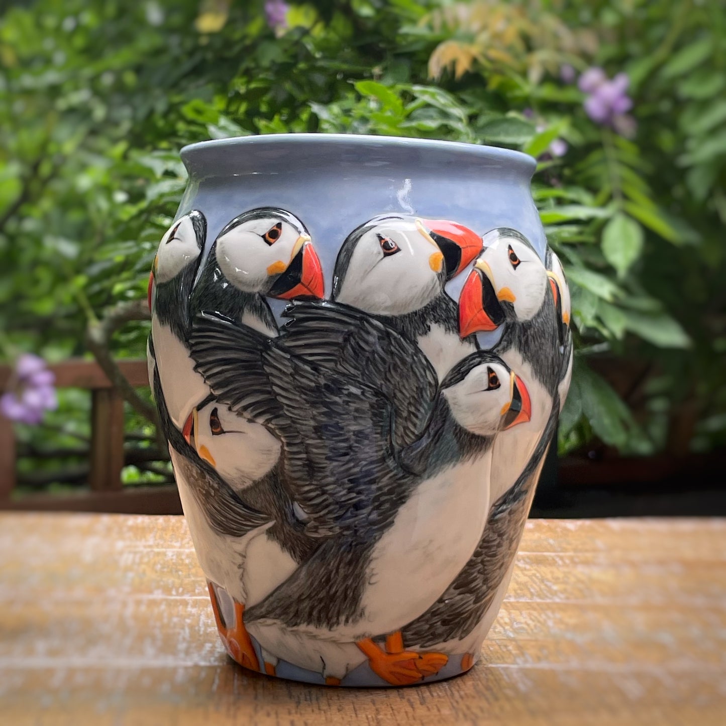 Puffins Vase