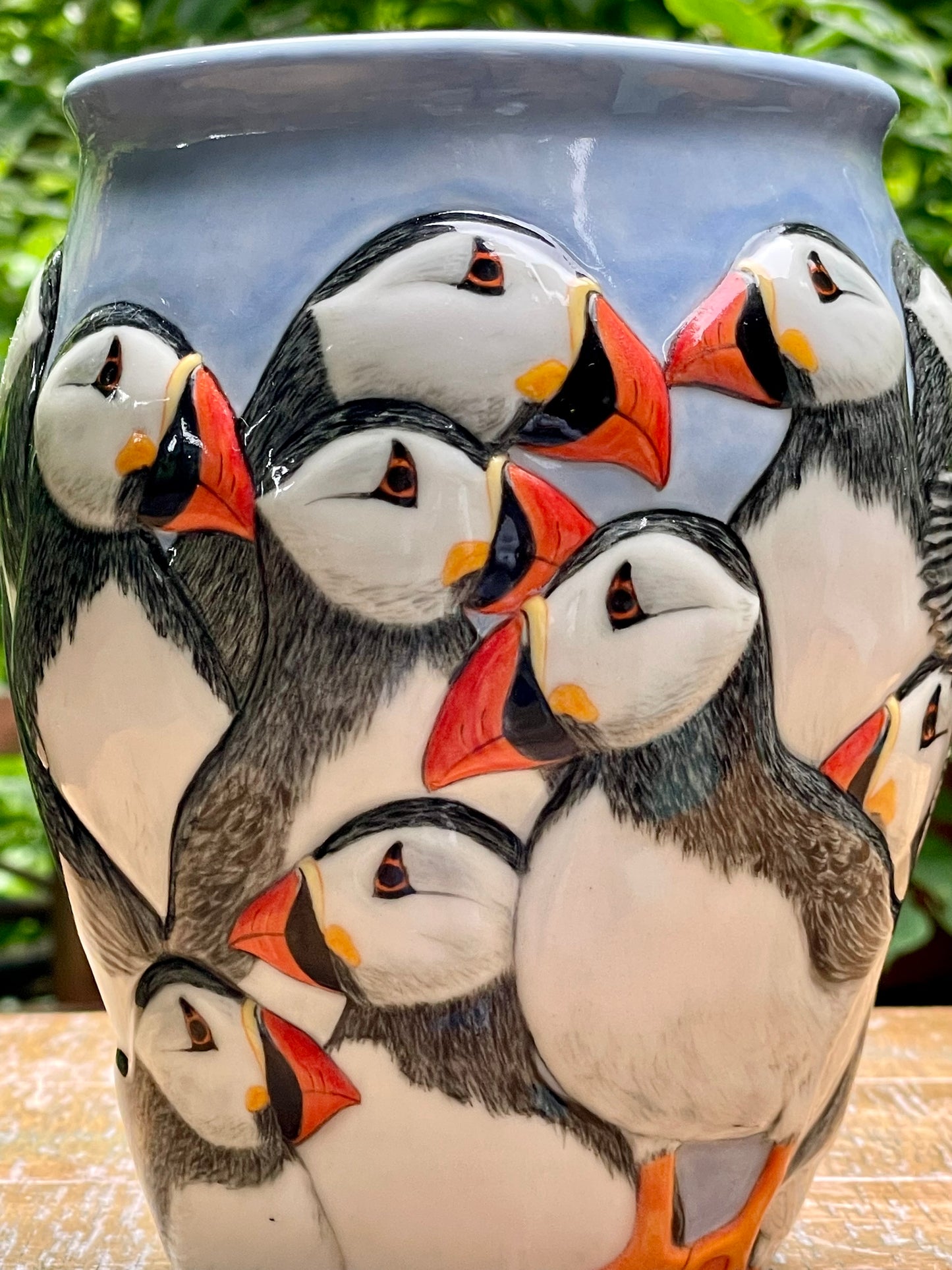 Puffins Vase