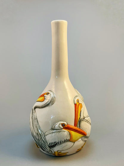 American White Pelican Small Vase