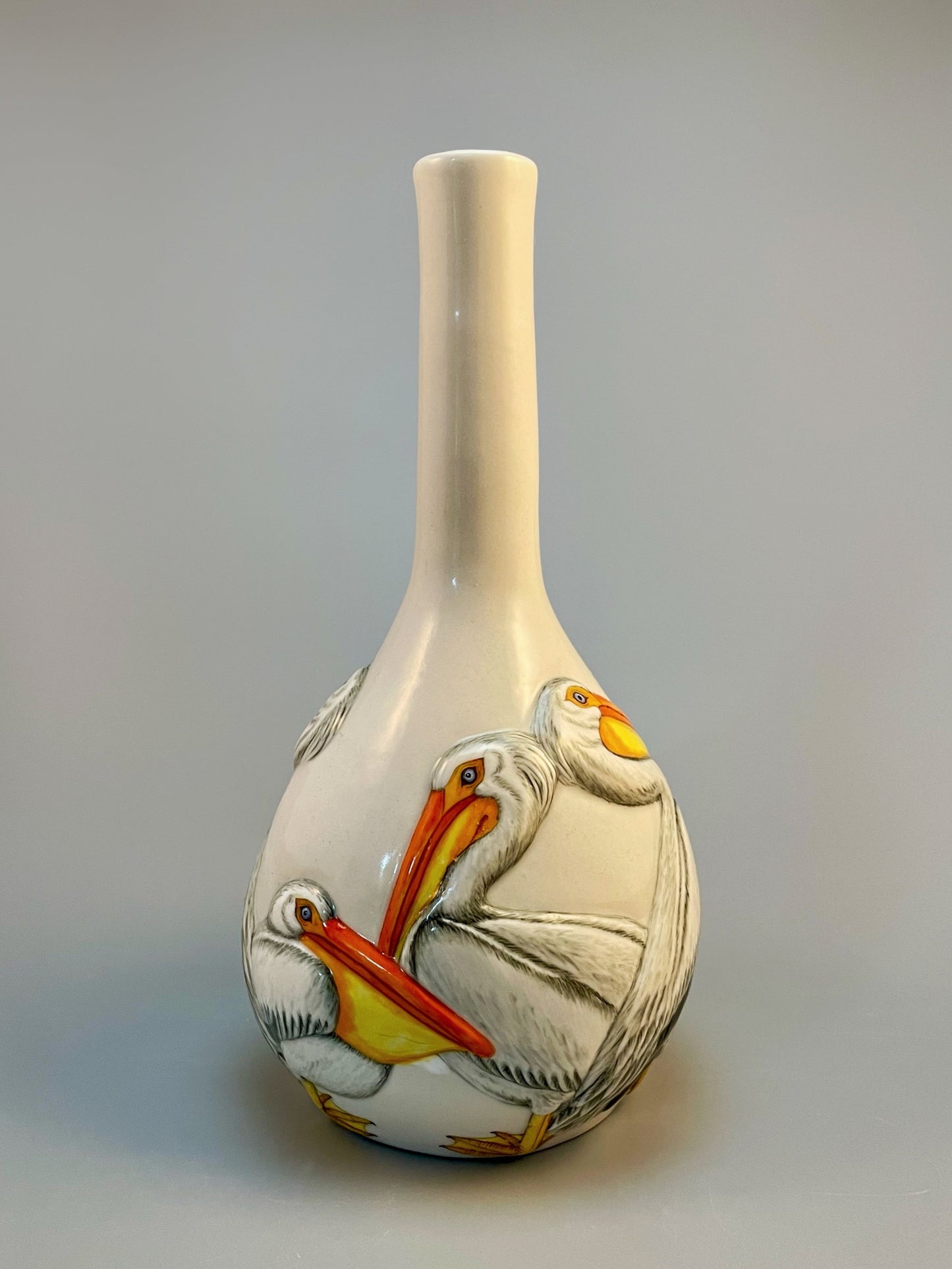 American White Pelican Small Vase
