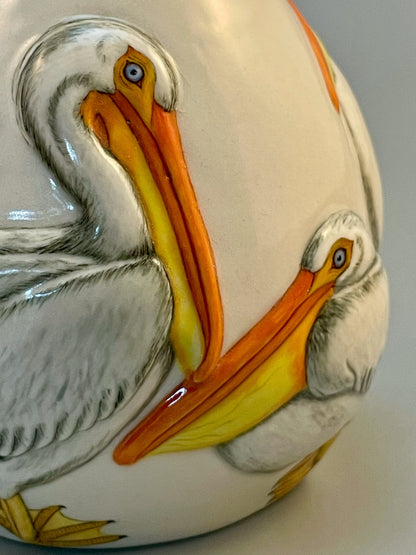 American White Pelican Small Vase
