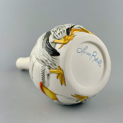 American White Pelican Small Vase